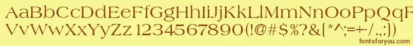 Heritage Font – Brown Fonts on Yellow Background