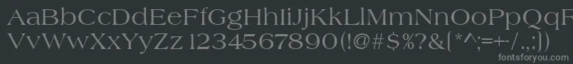 フォントHeritage – 黒い背景に灰色の文字