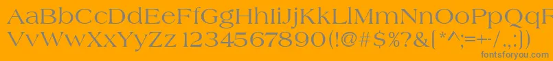 Heritage Font – Gray Fonts on Orange Background