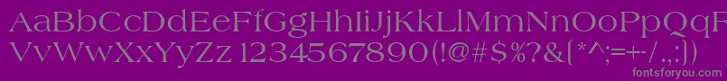 Heritage Font – Gray Fonts on Purple Background