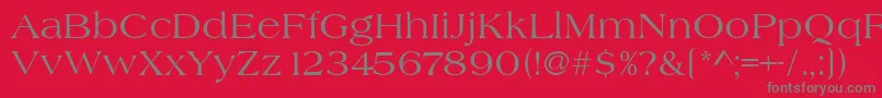 Heritage Font – Gray Fonts on Red Background