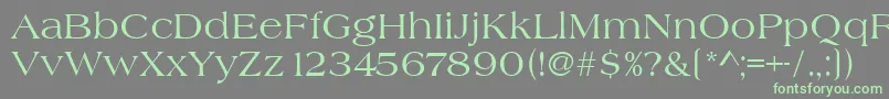 Heritage Font – Green Fonts on Gray Background