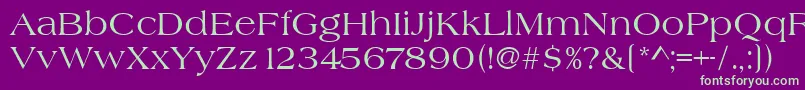 Heritage Font – Green Fonts on Purple Background