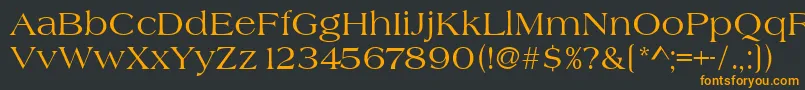 Heritage Font – Orange Fonts on Black Background