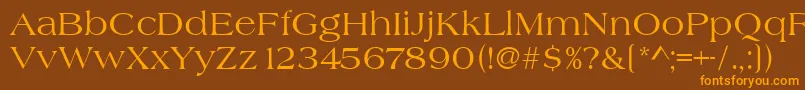 Heritage Font – Orange Fonts on Brown Background