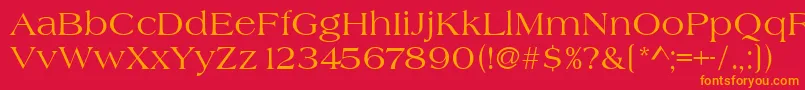 Heritage Font – Orange Fonts on Red Background