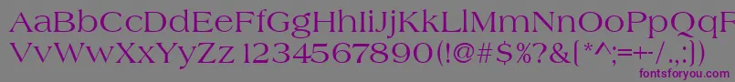 Heritage Font – Purple Fonts on Gray Background