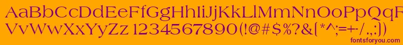 Heritage Font – Purple Fonts on Orange Background