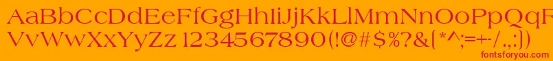 Heritage Font – Red Fonts on Orange Background