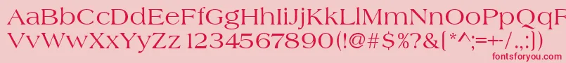 Heritage Font – Red Fonts on Pink Background