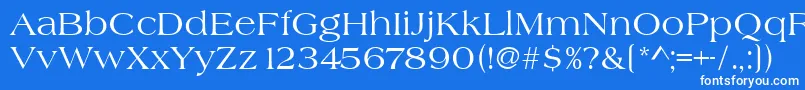 Heritage Font – White Fonts on Blue Background