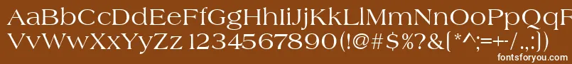 Шрифт Heritage – белые шрифты на коричневом фоне