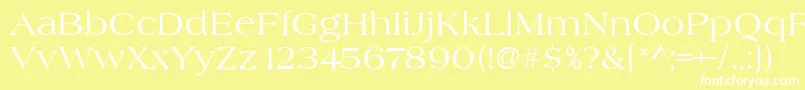 Heritage Font – White Fonts on Yellow Background