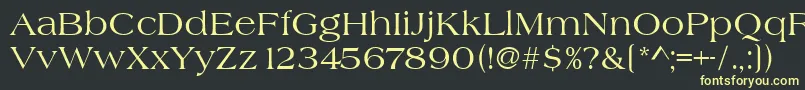 Шрифт Heritage – жёлтые шрифты на чёрном фоне