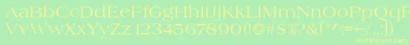 Heritage Font – Yellow Fonts on Green Background