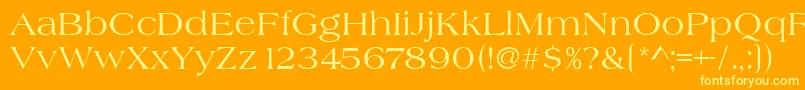 Heritage Font – Yellow Fonts on Orange Background