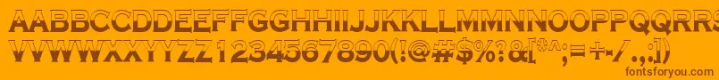 Copper8 Font – Brown Fonts on Orange Background