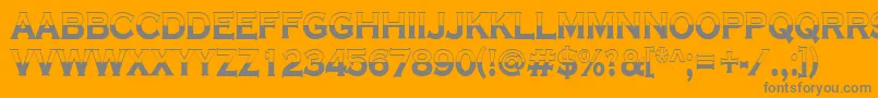 Lisätietoja Copper8-fontista Copper8-fontti – harmaat kirjasimet oranssilla taustalla