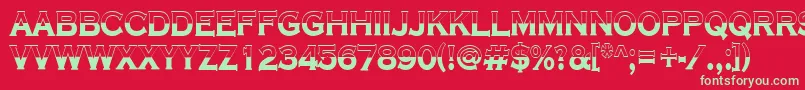 Copper8 Font – Green Fonts on Red Background