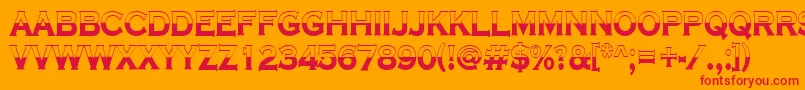 Copper8 Font – Red Fonts on Orange Background