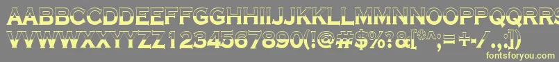 Шрифт Copper8 – жёлтые шрифты на сером фоне