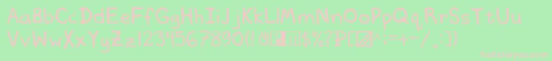 フォントMemo2self – 緑の背景にピンクのフォント