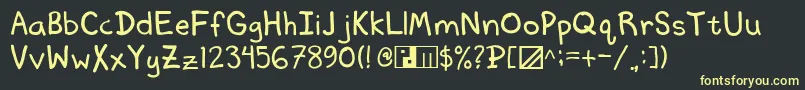 Memo2self Font – Yellow Fonts on Black Background