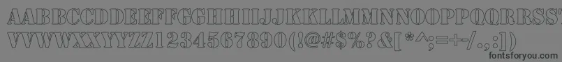 RudyHollowCondensed Font – Black Fonts on Gray Background