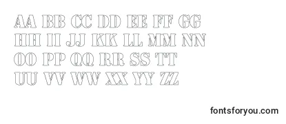 RudyHollowCondensed Font