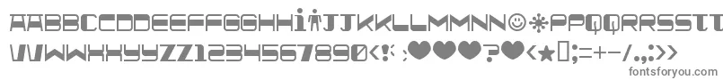 フォントQuickometer – 白い背景に灰色の文字