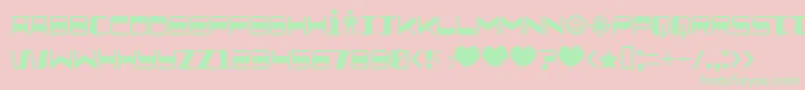 Quickometer Font – Green Fonts on Pink Background