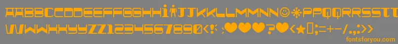 Quickometer Font – Orange Fonts on Gray Background