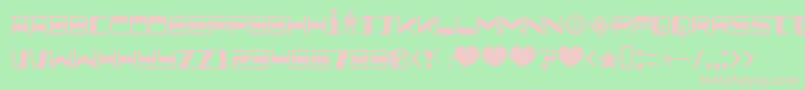 Quickometer Font – Pink Fonts on Green Background