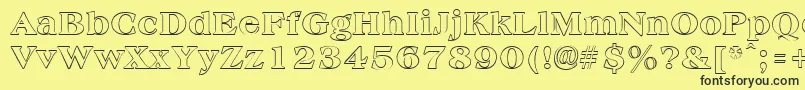 AmphionoutlineRegular Font – Black Fonts on Yellow Background