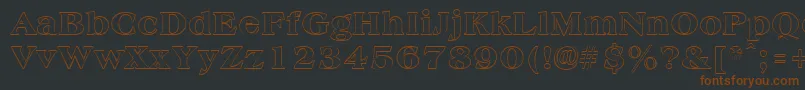 AmphionoutlineRegular Font – Brown Fonts on Black Background