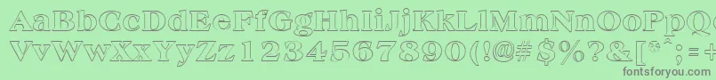 AmphionoutlineRegular Font – Gray Fonts on Green Background