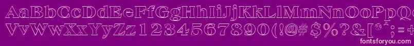 AmphionoutlineRegular Font – Pink Fonts on Purple Background
