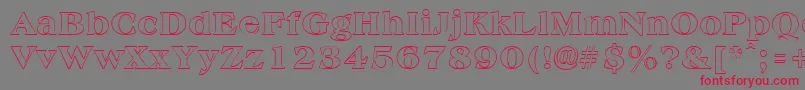 AmphionoutlineRegular Font – Red Fonts on Gray Background