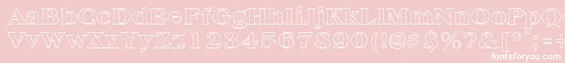 AmphionoutlineRegular Font – White Fonts on Pink Background