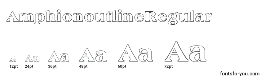 Размеры шрифта AmphionoutlineRegular