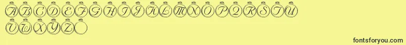 LmsSolitaryStone Font – Black Fonts on Yellow Background