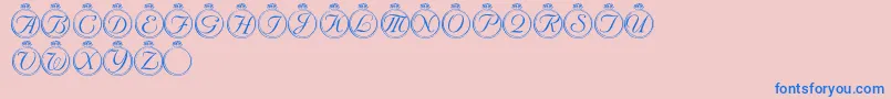 LmsSolitaryStone Font – Blue Fonts on Pink Background