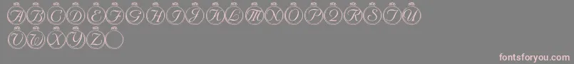 LmsSolitaryStone Font – Pink Fonts on Gray Background