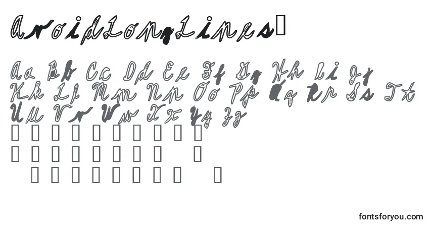 AvoidLongLines1-fontti – aakkoset, numerot, erikoismerkit