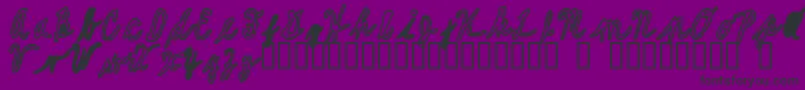 AvoidLongLines1 Font – Black Fonts on Purple Background