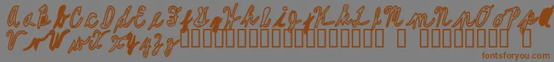 AvoidLongLines1 Font – Brown Fonts on Gray Background