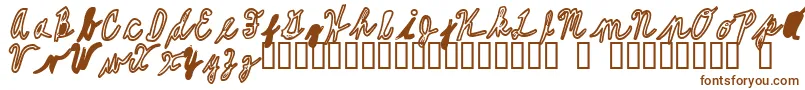 AvoidLongLines1 Font – Brown Fonts on White Background