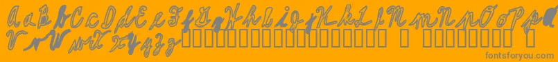 AvoidLongLines1 Font – Gray Fonts on Orange Background