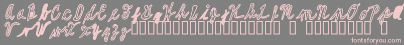 AvoidLongLines1 Font – Pink Fonts on Gray Background