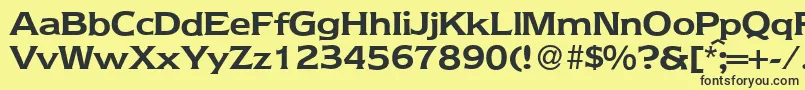 Шрифт NebraskaBold – чёрные шрифты на жёлтом фоне